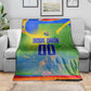 Personalized South Africa Football Blanket Springbok Champion Soccer Mascot Protea