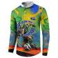 Personalized South Africa Football Button Sweatshirt Springbok Champion Soccer Mascot Protea