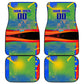 Personalized South Africa Football Car Mats Springbok Champion Soccer Mascot Protea