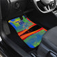 Personalized South Africa Football Car Mats Springbok Champion Soccer Mascot Protea