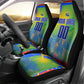 Personalized South Africa Football Car Seat Cover Springbok Champion Soccer Mascot Protea