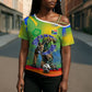 Personalized South Africa Football Cross Shoulder Shirt Springbok Champion Soccer Mascot Protea