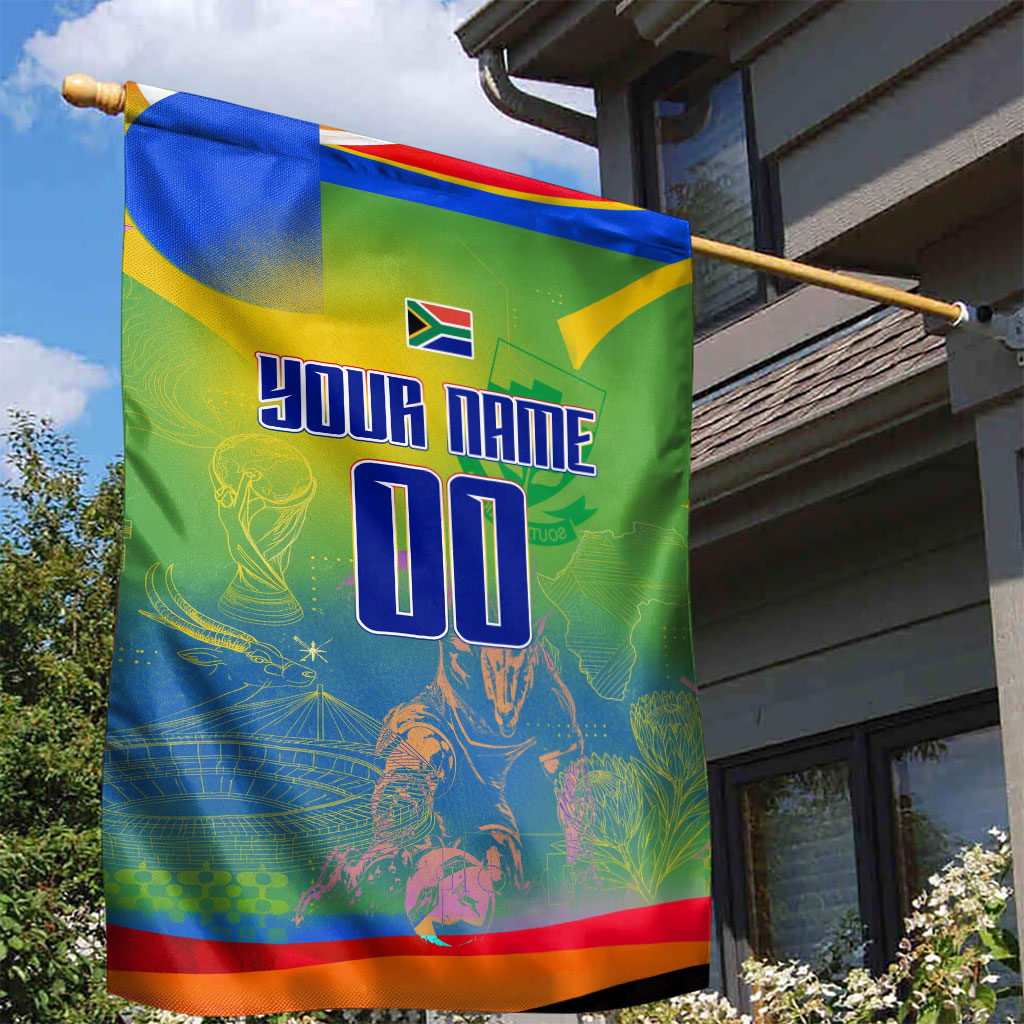 Personalized South Africa Football Garden Flag Springbok Champion Soccer Mascot Protea