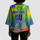 Personalized South Africa Football Kimono Sleeve Blouse Springbok Champion Soccer Mascot Protea