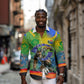 Personalized South Africa Football Long Sleeve Button Shirt Springbok Champion Soccer Mascot Protea