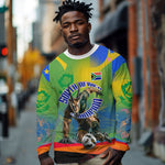 Personalized South Africa Football Long Sleeve Shirt Springbok Champion Soccer Mascot Protea