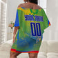 Personalized South Africa Football Off Shoulder Short Dress Springbok Champion Soccer Mascot Protea