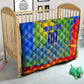 Personalized South Africa Football Quilt Springbok Champion Soccer Mascot Protea