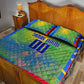 Personalized South Africa Football Quilt Bed Set Springbok Champion Soccer Mascot Protea
