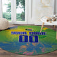 Personalized South Africa Football Round Carpet Springbok Champion Soccer Mascot Protea