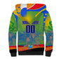 Personalized South Africa Football Sherpa Hoodie Springbok Champion Soccer Mascot Protea