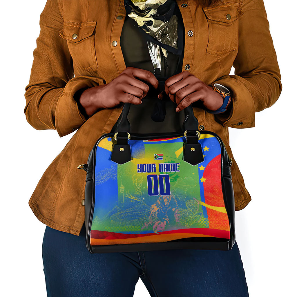 Personalized South Africa Football Shoulder Handbag Springbok Champion Soccer Mascot Protea