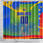 Personalized South Africa Football Shower Curtain Springbok Champion Soccer Mascot Protea