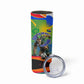 Personalized South Africa Football Skinny Tumbler Springbok Champion Soccer Mascot Protea