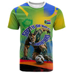 Personalized South Africa Football T shirt Springbok Champion Soccer Mascot Protea