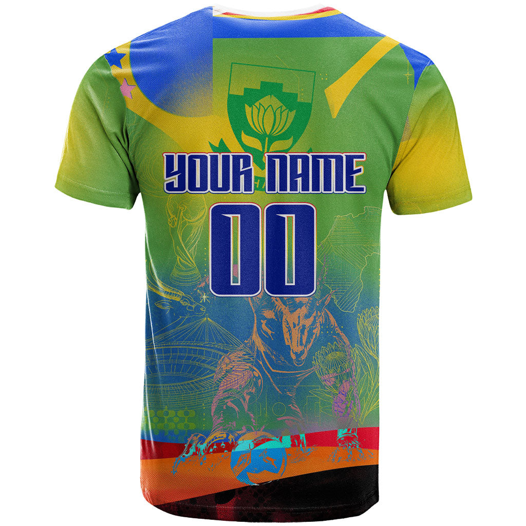 Personalized South Africa Football T shirt Springbok Champion Soccer Mascot Protea