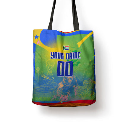 Personalized South Africa Football Tote Bag Springbok Champion Soccer Mascot Protea
