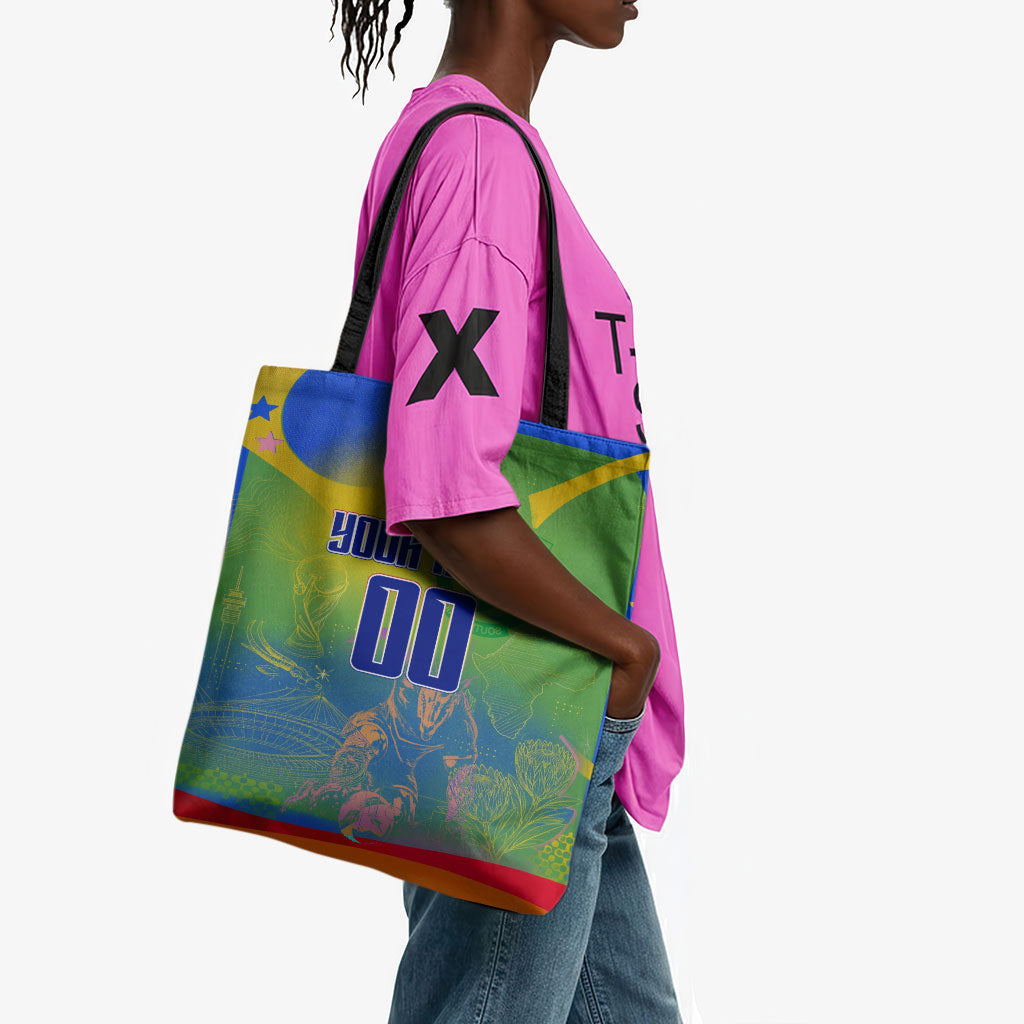 Personalized South Africa Football Tote Bag Springbok Champion Soccer Mascot Protea