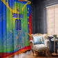 Personalized South Africa Football Window Curtain Springbok Champion Soccer Mascot Protea