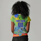 Personalized South Africa Football Women V-Neck T-Shirt Springbok Champion Soccer Mascot Protea