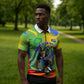 Personalized South Africa Football Zipper Polo Shirt Springbok Champion Soccer Mascot Protea