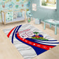 Personalized Haiti Football Trogon Bird Area Rug Les Grenadiers National Flag Art Caribbean