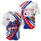 Personalized Haiti Football Trogon Bird Baseball Jersey Les Grenadiers National Flag Art Caribbean