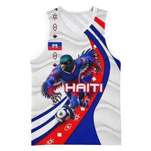 Personalized Haiti Football Trogon Bird Basketball Jersey Les Grenadiers National Flag Art Caribbean