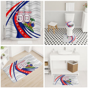 Personalized Haiti Football Trogon Bird Bathroom Set Les Grenadiers National Flag Art Caribbean