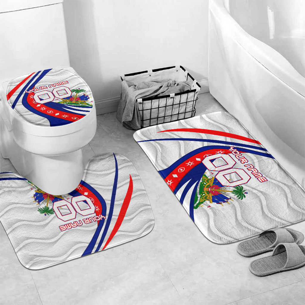 Personalized Haiti Football Trogon Bird Bathroom Set Les Grenadiers National Flag Art Caribbean