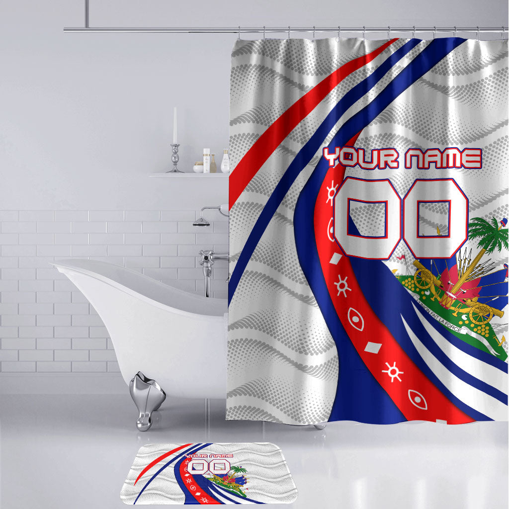 Personalized Haiti Football Trogon Bird Bathroom Set Les Grenadiers National Flag Art Caribbean