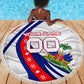 Personalized Haiti Football Trogon Bird Beach Blanket Les Grenadiers National Flag Art Caribbean