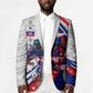 Personalized Haiti Football Trogon Bird Blazer Les Grenadiers National Flag Art Caribbean