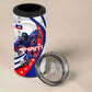 Personalized Haiti Football Trogon Bird 4 in 1 Can Cooler Tumbler Les Grenadiers National Flag Art Caribbean