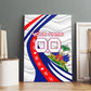 Personalized Haiti Football Trogon Bird Canvas Wall Art Les Grenadiers National Flag Art Caribbean