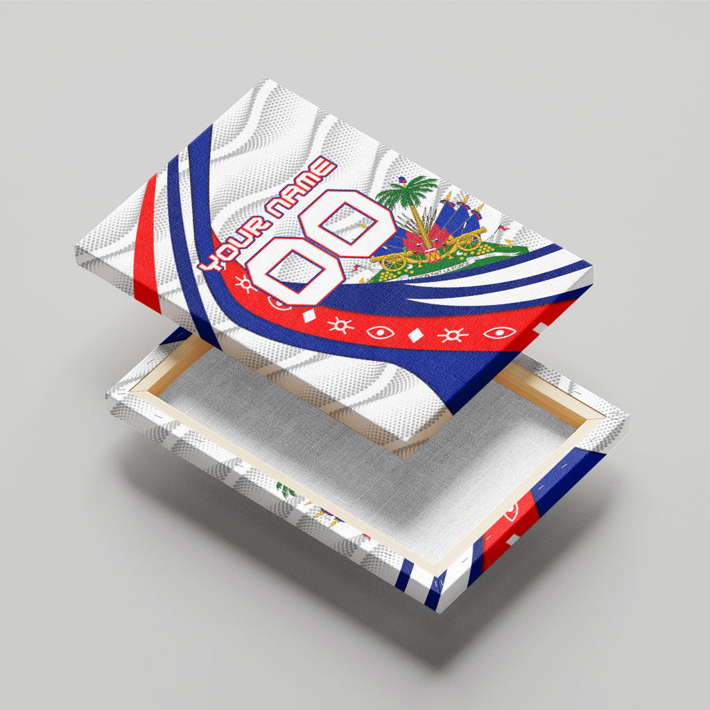 Personalized Haiti Football Trogon Bird Canvas Wall Art Les Grenadiers National Flag Art Caribbean