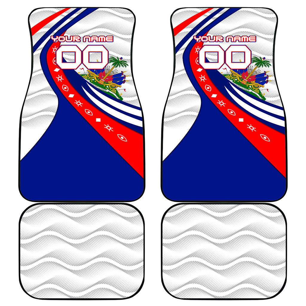 Personalized Haiti Football Trogon Bird Car Mats Les Grenadiers National Flag Art Caribbean