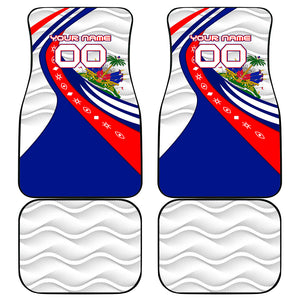 Personalized Haiti Football Trogon Bird Car Mats Les Grenadiers National Flag Art Caribbean
