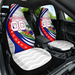 Personalized Haiti Football Trogon Bird Car Seat Cover Les Grenadiers National Flag Art Caribbean