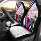 Personalized Haiti Football Trogon Bird Car Seat Cover Les Grenadiers National Flag Art Caribbean