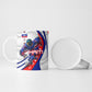Personalized Haiti Football Trogon Bird Ceramic Mug Les Grenadiers National Flag Art Caribbean