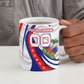 Personalized Haiti Football Trogon Bird Ceramic Mug Les Grenadiers National Flag Art Caribbean