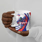 Personalized Haiti Football Trogon Bird Ceramic Mug Les Grenadiers National Flag Art Caribbean