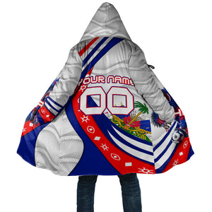 Personalized Haiti Football Trogon Bird Cloak Les Grenadiers National Flag Art Caribbean