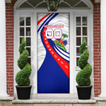 Personalized Haiti Football Trogon Bird Door Cover Les Grenadiers National Flag Art Caribbean