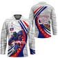 Personalized Haiti Football Trogon Bird Hockey Jersey Les Grenadiers National Flag Art Caribbean
