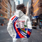 Personalized Haiti Football Trogon Bird Hoodie Les Grenadiers National Flag Art Caribbean