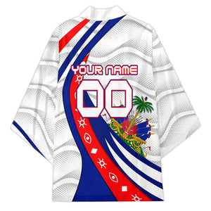 Personalized Haiti Football Trogon Bird Kimono Les Grenadiers National Flag Art Caribbean