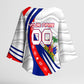 Personalized Haiti Football Trogon Bird Kimono Sleeve Blouse Les Grenadiers National Flag Art Caribbean