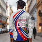 Personalized Haiti Football Trogon Bird Long Sleeve Button Shirt Les Grenadiers National Flag Art Caribbean